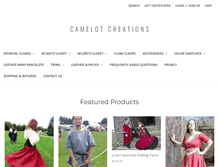 Tablet Screenshot of camelotcreations.com